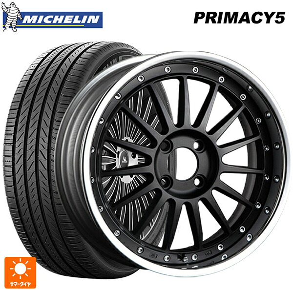 205/45R17 88W XL ミシュラン プライマシー5 正規品 タナベ SSR プロフェッサー TF1R フラットブラック 17-7J 国産車用 サマータイヤホイール4本セット