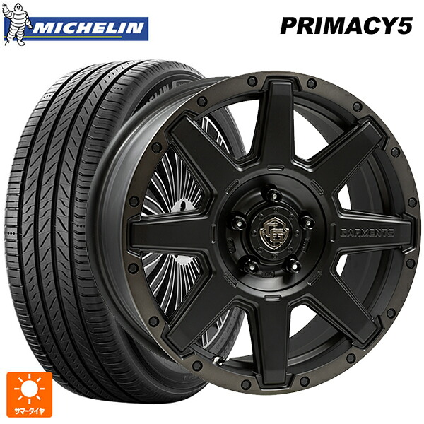 205/50R17 93W XL ミシュラン プライマシー5 正規品 ウェッズ クロスオーバー ガーメンツ スタイルU マットブラッククリア 17-7J 国産車用 サマータイヤホイール4本セット｜タイヤホイール専門店コニシタイヤ