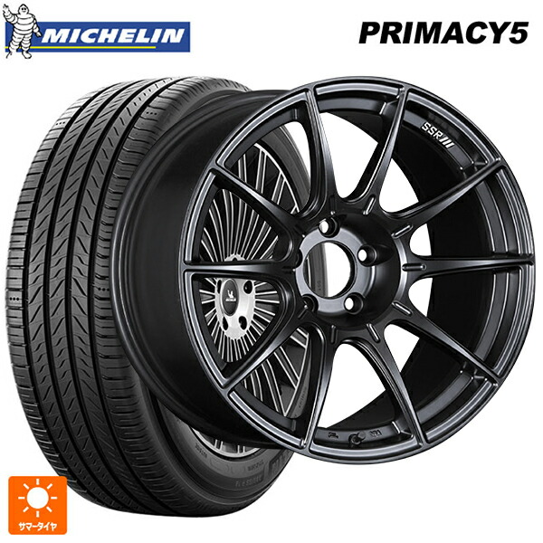 ミツビシ デリカD:5(3DA系)用 245/45R19 102W XL ミシュラン プライマシー5 正規品 タナベ SSR GT X01 フラットブラック 新品サマータイヤホイール 4本セット