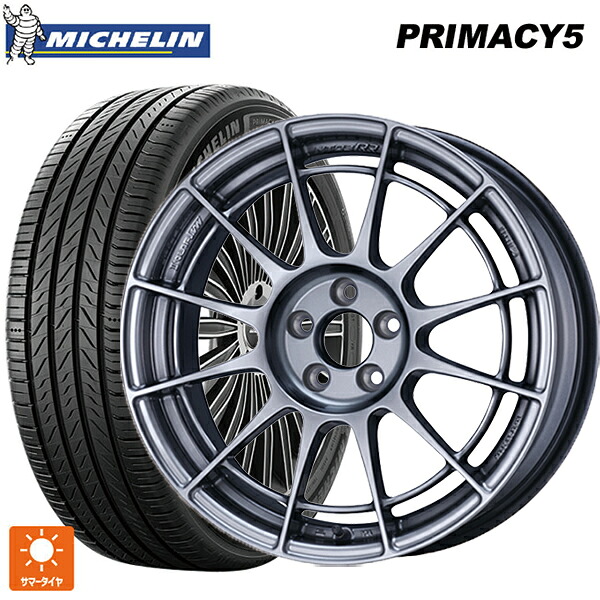 215/60R17 100V XL ミシュラン プライマシー5 正規品 エンケイ レーシングレボリューション NT03RR For GR86 / BRZ Cup（NTR1775445100HS） HS 17-7.5J 国産車用 サマータイヤホイール4本セット