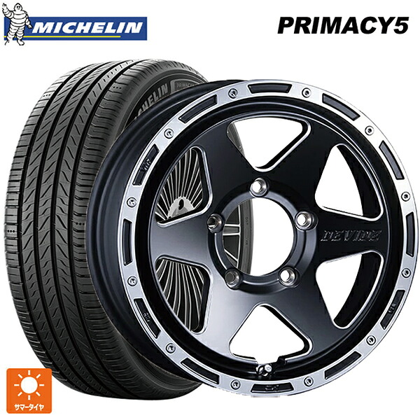 215/65R16 102V XL ミシュラン プライマシー5 正規品 タナベ SSR ディバイド TR-6 フラットブラックポリッシュ 16-6J 国産車用 サマータイヤホイール4本セット