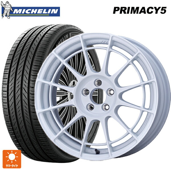 215/60R17 100V XL ミシュラン プライマシー5 正規品 エンケイ レーシングレボリューション NT03RR For GR86 / BRZ Cup（NTR1775445100W） W 17-7.5J 国産車用 サマータイヤホイール4本セット