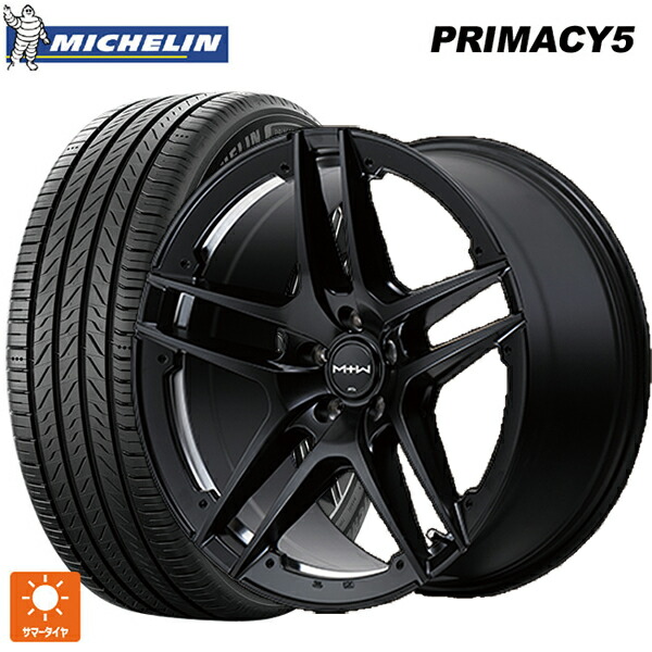 235/55R19 105W XL ミシュラン プライマシー5 正規品 エムアイディー MTW TW025 SBK 19-7.5J 国産車用 サマータイヤホイール4本セット
