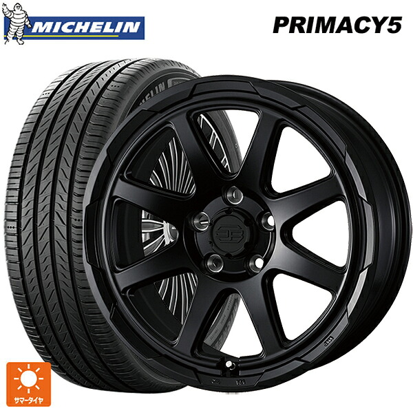225/45R17 94W XL ミシュラン プライマシー5 正規品 ウェッズ ウェッズ アドヴェンチャー スタットベルグ # セミマットブラック 17-7J 国産車用 サマータイヤホイール4本セット|タイヤホイール専門店コニシタイヤ