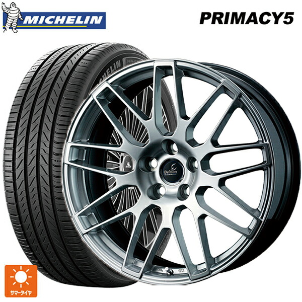 ホンダ プレリュード(BF1)用 235/40R19 96W XL ミシュラン プライマシー5 正規品 ウェッズ デルモア LG.H ハイパーシルバー 新品サマータイヤホイール 4本セット