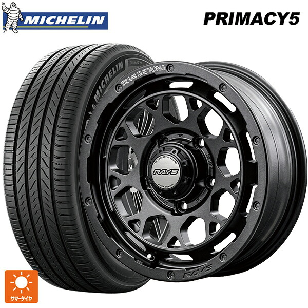 215/45R17 91W XL ミシュラン プライマシー5 正規品 レイズ チームデイトナ M9+ スペックm AOJ 17-7J 国産車用 サマータイヤホイール4本セット
