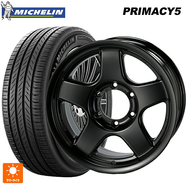 265/60R18 110H ミシュラン プライマシー5 正規品 4×4エンジニアリング ブラッドレーV マットブラック 18-8.5J 国産車用 サマータイヤホイール4本セット