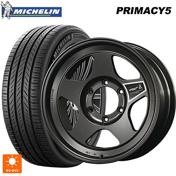 265/65R17 112H ミシュラン プライマシー5 正規品 4×4エンジニアリング ブラッドレーフォージド 匠(タクミ マットディープグレイ 17-8J 国産車用 サマータイヤホイール4本セット