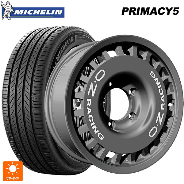 215/65R16 102V XL ミシュラン プライマシー5 正規品 オーゼット レーシング ラリーレーシング 4×4 ダークグラファイト 16-6J 国産車用 サマータイヤホイール4本セット