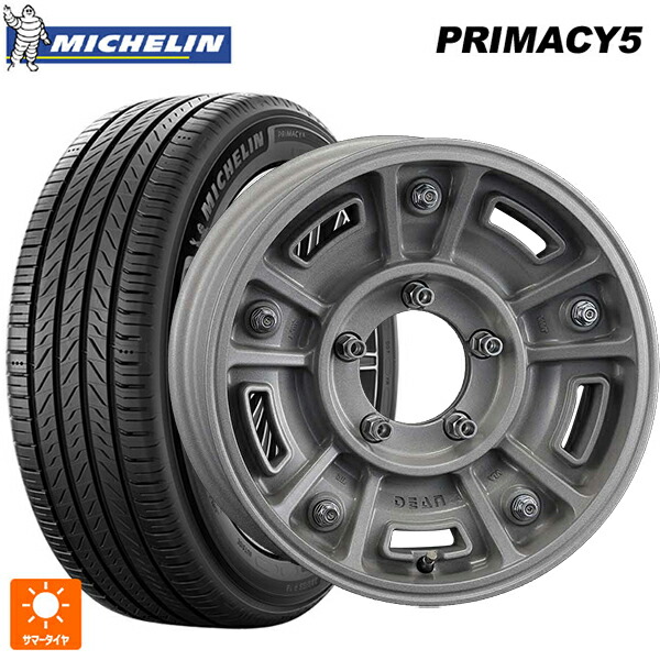 215/65R16 102V XL ミシュラン プライマシー5 正規品 クリムソン ディーン BJ メキシカン ショットクリア 16-6J 国産車用 サマータイヤホイール4本セット