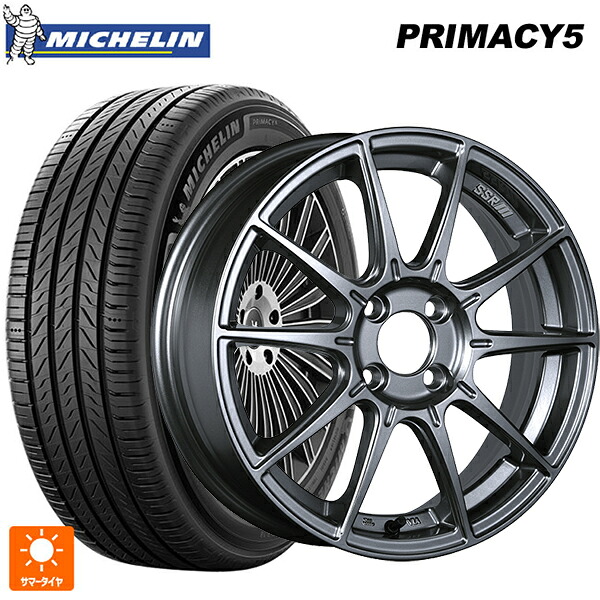 215/50R17 95W XL ミシュラン プライマシー5 正規品 タナベ SSR GT X01 ダークシルバー 17-7J 国産車用 サマータイヤホイール4本セット