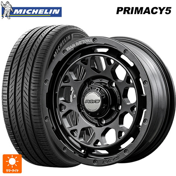 215/65R16 102V XL ミシュラン プライマシー5 正規品 レイズ チームデイトナ M9+ スペックm # AOJ 16-5.5J 国産車用 サマータイヤホイール4本セット