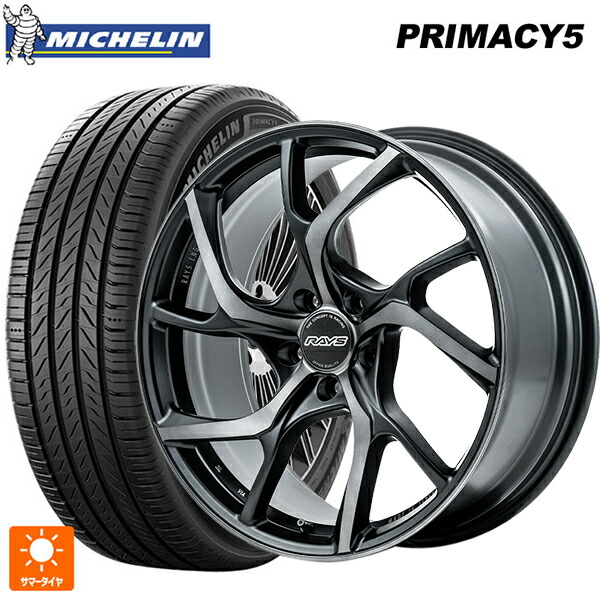 225/45R19 96W XL ミシュラン プライマシー5 正規品 レイズ VMF C-01 PH 19-8J 国産車用 サマータイヤホイール4本セット