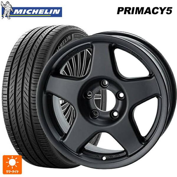 225/65R17 106V XL ミシュラン プライマシー5 正規品 4&times;4エンジニアリング ブラッドレーV マットブラック 17-7J 国産車用 サマータイヤホイール4本セット｜タイヤホイール専門店コニシタイヤ