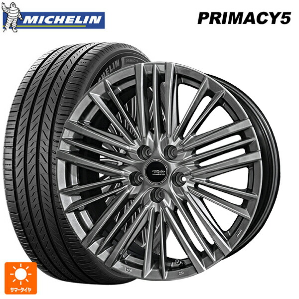 225/45R19 96W XL ミシュラン プライマシー5 正規品 共豊 テイラー TL1 ハイパーメタルブラック 19-8J 国産車用 サマータイヤホイール4本セット