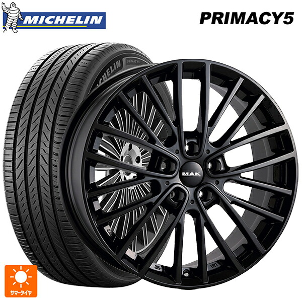 ミニ エースマン(J05)用 225/40R18 92Y XL ミシュラン プライマシー5 正規品 阿部商会 マック チェルシー グロスブラック 新品サマータイヤホイール 4本セット
