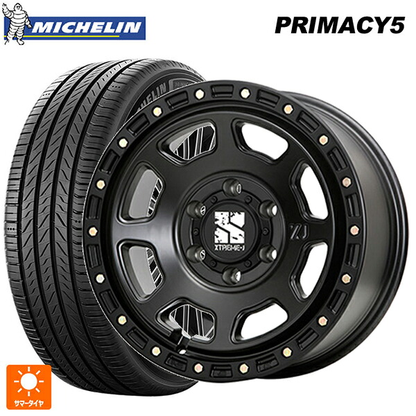 265/65R17 112H ミシュラン プライマシー5 正規品 エムエルジェイ エクストリームJ XJ07 Satin Black 17-8J 国産車用 サマータイヤホイール4本セット