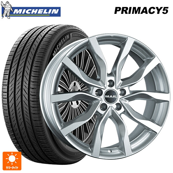 ボルボ XC40(XB系)用 235/55R18 104W XL ミシュラン プライマシー5 正規品 阿部商会 マック ハイランズ シルバー 新品サマータイヤホイール 4本セット|タイヤホイール専門店コニシタイヤ