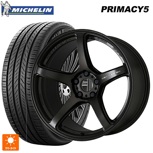 ニッサン リーフ(ZE2)用 215/55R18 99V XL ミシュラン プライマシー5 正規品 ワーク エモーション T5R MGK 新品サマータイヤホイール 4本セット|タイヤホイール専門店コニシタイヤ