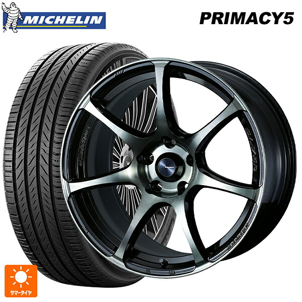 225/45R18 95Y XL ミシュラン プライマシー5 正規品 ウェッズ ウェッズスポーツ SA75R WBC 18-7.5J 国産車用 サマータイヤホイール4本セット