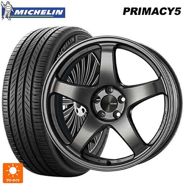 225/40R19 93W XL ミシュラン プライマシー5 正規品 エンケイ パフォーマンスライン PF05 DS 19-8J 国産車用 サマータイヤホイール4本セット