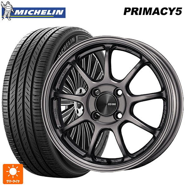 215/65R16 102V XL ミシュラン プライマシー5 正規品 エンケイ パフォーマンスライン PF09 DS 16-6.5J 国産車用 サマータイヤホイール4本セット