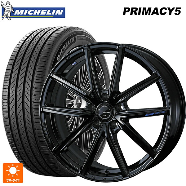 225/55R18 102V XL ミシュラン プライマシー5 正規品 ウェッズ レオニス ナヴィア08 PBK 18-8J 国産車用 サマータイヤホイール4本セット｜タイヤホイール専門店コニシタイヤ