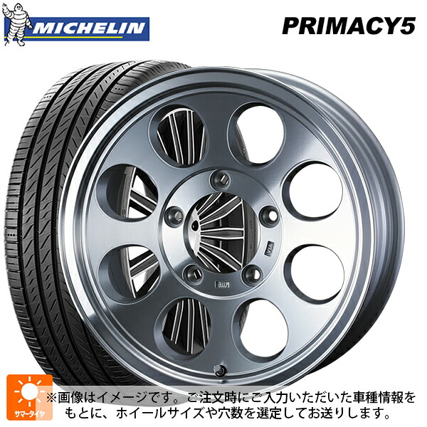 215/65R16 102V XL ミシュラン プライマシー5 正規品 ウェッズ ジムライン タイプ2 POL 16-7J 国産車用 サマータイヤホイール4本セット
