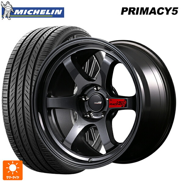 225/40R18 92Y XL ミシュラン プライマシー5 正規品 エムアイディー MIDレーシング R06 クリスタルブラック 18-7.5J 国産車用 サマータイヤホイール4本セット|タイヤホイール専門店コニシタイヤ