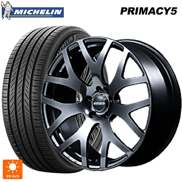 225/60R18 104V XL ミシュラン プライマシー5 正規品 レイズ VMF S 01 SK 18-7.5J 国産車用 サマータイヤホイール4本セット