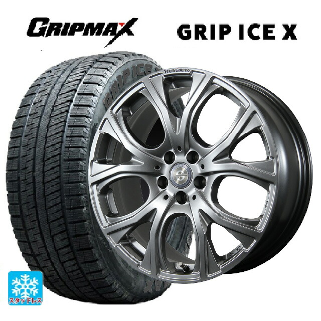 アルファロメオ トナーレ(AV11系)用 235/50R18 101H XL グリップマックス グリップアイスX ブラックレター # トピー チームスパルコ ヴェネージュ H/MG 新品スタッドレスタイヤホイール 4本セット|タイヤホイール専門店コニシタイヤ