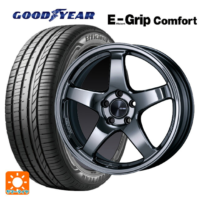 215/45R18 93W XL グッドイヤー エフィシェントグリップ コンフォート エンケイ パフォーマンスライン PF05 # SBK 18-7.5J 国産車用 サマータイヤホイール4本セット