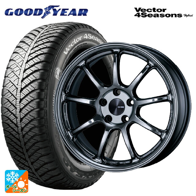 235/50R18 101H XL グッドイヤー ベクターフォーシーズンズ ハイブリッド エンケイ パフォーマンスライン PF09 # SBK 18-7.5J 国産車用 オールシーズンタイヤホイール4本セット｜タイヤホイール専門店コニシタイヤ