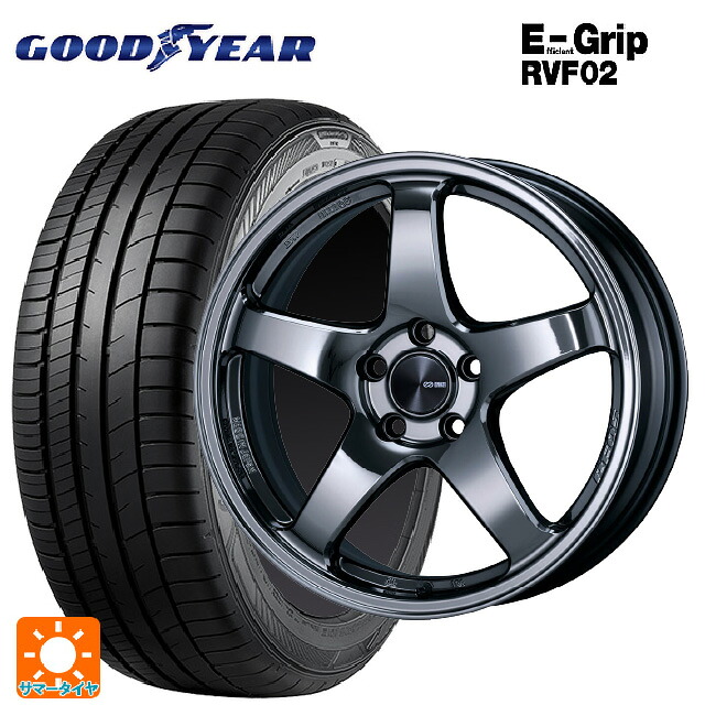 215/45R18 93W XL グッドイヤー エフィシェントグリップ RVF02 エンケイ パフォーマンスライン PF05 # SBK 18-7.5J 国産車用 サマータイヤホイール4本セット