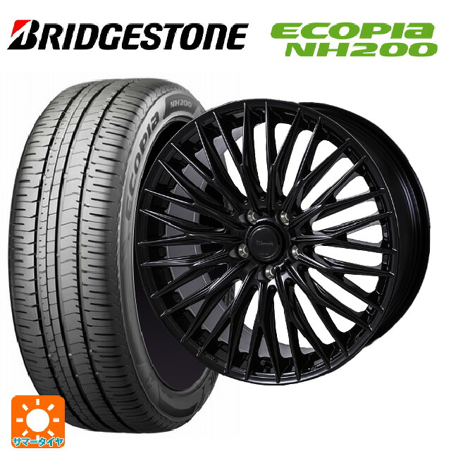 215/45R18 93W XL ブリヂストン エコピア NH200 正規品 ジャパン三陽 ワーウィック クライヴァー グロスブラック 18-7.5J 国産車用 サマータイヤホイール4本セット|タイヤホイール専門店コニシタイヤ
