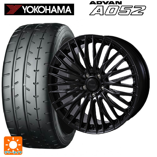 225/40R18 92Y XL ヨコハマ アドバン A052 正規品 ジャパン三陽 ワーウィック クライヴァー グロスブラック 18-7.5J 国産車用 サマータイヤホイール4本セット