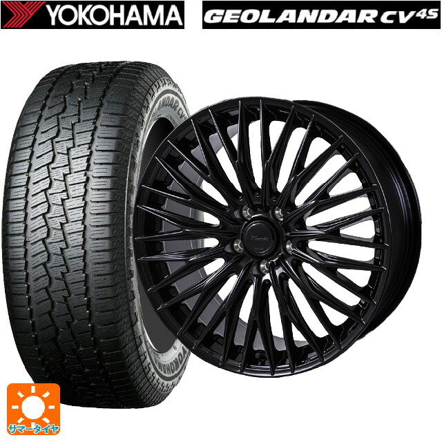 トヨタ bZ4X(11/15系)用 235/60R18 107V XL ヨコハマ ジオランダー CV G058 正規品 ジャパン三陽 ワーウィック クライヴァー グロスブラック 新品サマータイヤホイール 4本セット