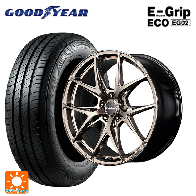 225/45R18 95W XL グッドイヤー エフィシェントグリップ エコ EG02 レイズ ベルサス クラフトコレクション VV21S XIJ 18-8J 国産車用 サマータイヤホイール4本セット