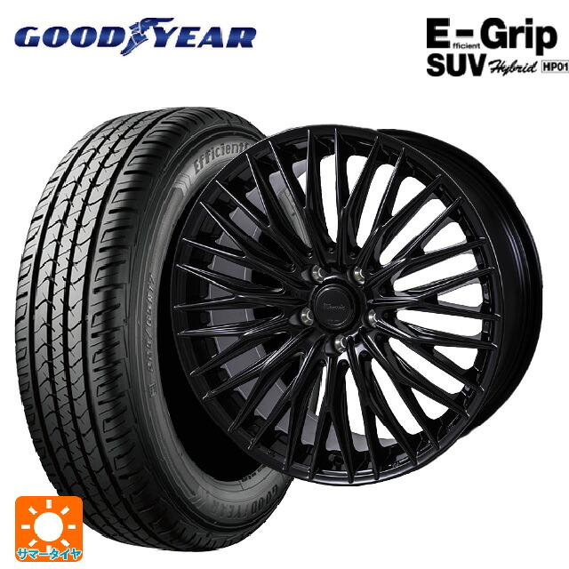 トヨタ bZ4X(11/15系)用 235/50R20 104W XL グッドイヤー エフィシェントグリップSUV HP01 ジャパン三陽 ワーウィック クライヴァー グロスブラック 新品サマータイヤホイール 4本セット