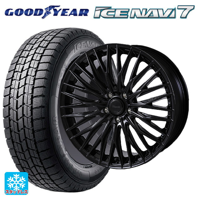 2024年製 235/50R18 97Q グッドイヤー アイスナビ7(数量限定) # ジャパン三陽 ワーウィック クライヴァー グロスブラック 18-7.5J 国産車用 スタッドレスタイヤホイール4本セット