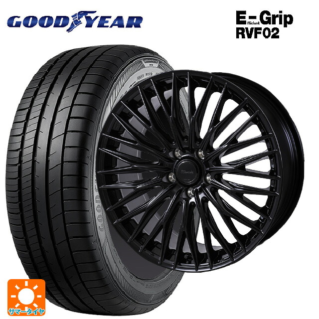 245/35R20 95W XL グッドイヤー エフィシェントグリップ RVF02 ジャパン三陽 ワーウィック クライヴァー グロスブラック 20-8.5J 国産車用 サマータイヤホイール4本セット
