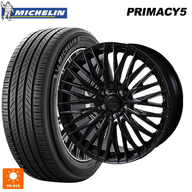 245/50R18 104W XL ミシュラン プライマシー5 正規品 ジャパン三陽 ワーウィック クライヴァー グロスブラック 18-7.5J 国産車用 サマータイヤホイール4本セット