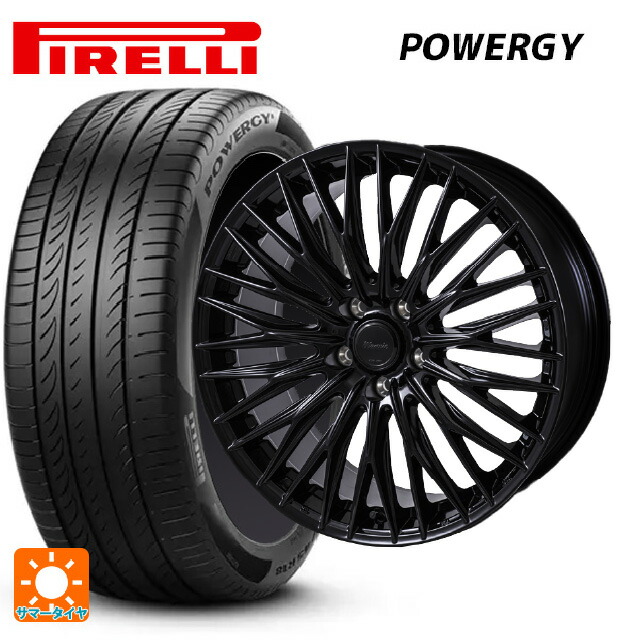 225/45R18 95W XL ピレリ パワジー 正規品 ジャパン三陽 ワーウィック クライヴァー グロスブラック 18-7.5J 国産車用 サマータイヤホイール4本セット
