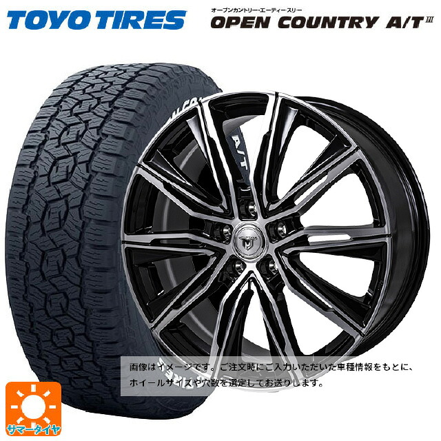 トヨタ bZ4X(11/15系)用 235/60R18 103H トーヨー オープンカントリー AT3 ホワイトレター ジャパン三陽 ジェイピースタイル エムジェイクロス ブラックメタリックポリッシュ 新品サマータイヤホイール 4本セット
