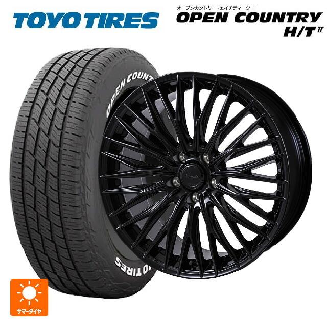 225/60R18 100H トーヨー オープンカントリー HT2 ホワイトレター ジャパン三陽 ワーウィック クライヴァー グロスブラック 18-7.5J 国産車用 サマータイヤホイール4本セット