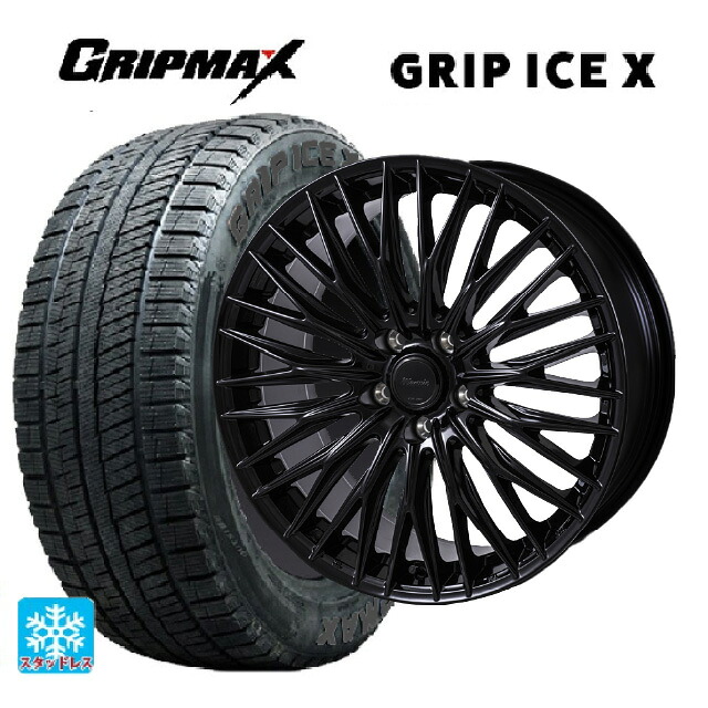 215/50R18 96H XL グリップマックス グリップアイスX ブラックレター ジャパン三陽 ワーウィック クライヴァー グロスブラック 18-7.5J 国産車用 スタッドレスタイヤホイール4本セット