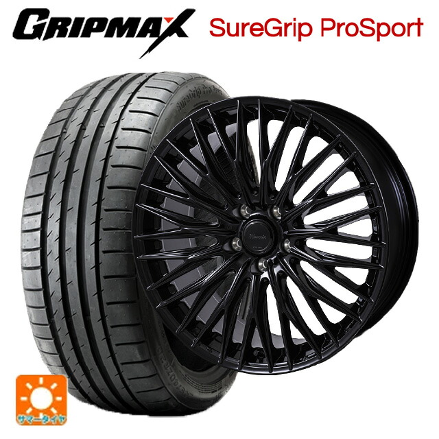 225/35R19 88Y XL グリップマックス シュアグリップ プロスポーツ ブラックレター ジャパン三陽 ワーウィック クライヴァー グロスブラック 19-8J 国産車用 サマータイヤホイール4本セット