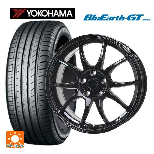 215/55R17 98W XL ヨコハマ ブルーアースGT AE51 ホットスタッフ G-スピード G06 MBK 17-7J 国産車用 サマータイヤホイール4本セット