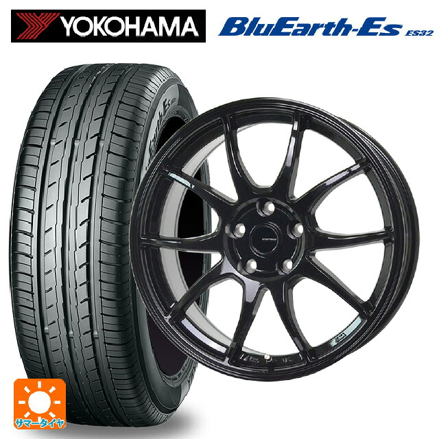 195/60R17 90H ヨコハマ ブルーアースEs ES32 ホットスタッフ G-スピード G06 MBK 17-7J 国産車用 サマータイヤホイール4本セット