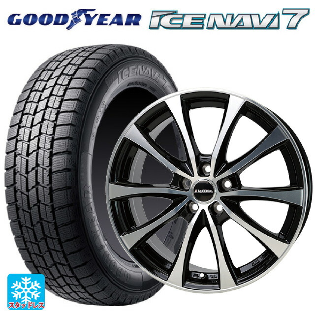 195/60R16 89Q グッドイヤー アイスナビ7(数量限定) # ホットスタッフ ラフィット LE07 BK/P 16-6.5J 国産車用 スタッドレスタイヤホイール4本セット｜タイヤホイール専門店コニシタイヤ